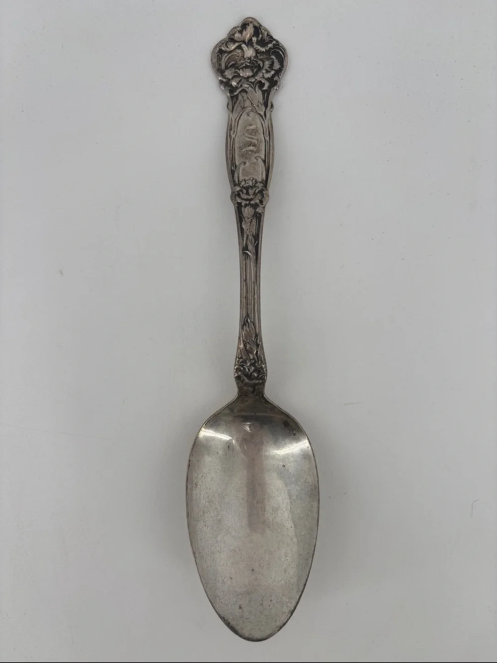 Antique Sterling silver carnation by Wallace serving spoon art Nouveau